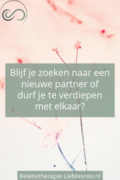 Quote over partners die de illusie van een nieuwe relatie voorbijzien en kiezen voor elkaar bij Liefdesreis
